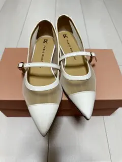 FABIO RUSCONI フラワーモチーフ スリングバックパンプス - メルカリ