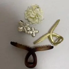 ヘアクリップ4点セット