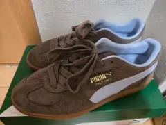 【中古】PUMA PALERMO ブラウン スニーカー メンズ27.0cm