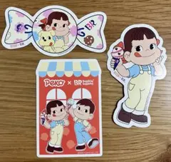 ★極美品★ サーティワンコラボ ペコちゃんシール 3枚セット ステッカー