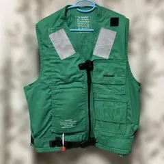 米海軍ライフブリザーバーベストグリーン色1,996年官給品Lサイズ希少品