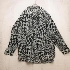 EMODA♡レディース シャツ 総柄 モノトーン F