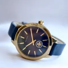 TORY BURCH スモセコ ネイビー ゴールド レディース腕時計 1744