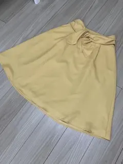 NATURAL BEAUTY BASIC イエロー フレアスカート M