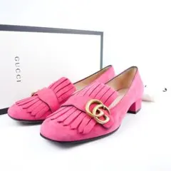 GUCCI グッチ ピンク キルティング GG パンプス ハイヒール 23cm 