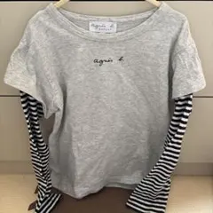 agnes b. ENFANT 重ね着風 長袖カットソー