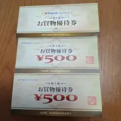 ヤマダホールディングス お買物優待券 4000円分500円×8枚