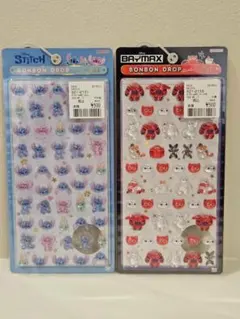 ボンボンドロップシールmini スティッチ&ベイマックス ２枚セット