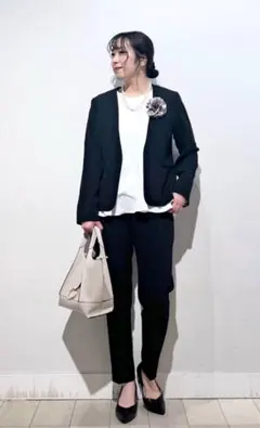 美品 グローバルワーク　スゴラクストレッチスーツ3点セット Mブラック