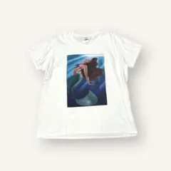 希少USA古着ギルダンリトルマーメイドアリエルプリントキャラクターTシャツ2XL