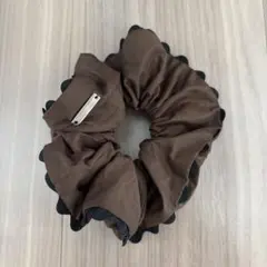 【美品】UNITED ARROWS バイカラーパイピングシュシュのサムネイル