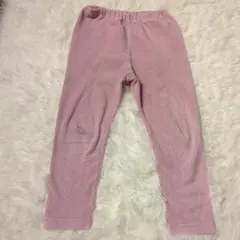 コーデュロイ ピンク リブ編みパンツ