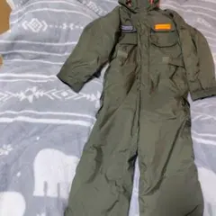 SNOW GANG 子ども用スキーウェア オリーブグリーン　つなぎ