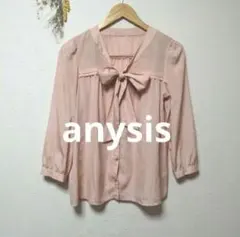 anysis エニィスィス ブラウス トップス リボン お洒落 透け感