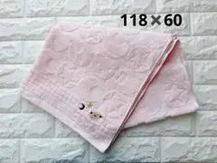 BeBe バスタオル パステルピンク くま 星 月 刺繍のサムネイル