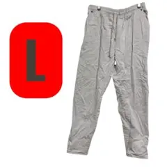 ライトグレー ジョガーパンツ ゴムウエスト 〖L〗 デニム