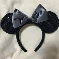 【美品】ミニー　リボンツイードカチューシャ
