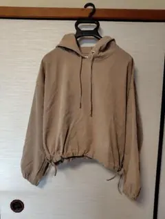 ZARA ベージュ フード付きパーカー M