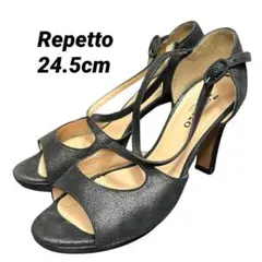 Repetto ストラップ パンプス 約24.5 ブラック サンダルのサムネイル