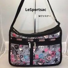 ❣️LeSportsac ❣️グレー系　Wファスナーショルダーバッグ