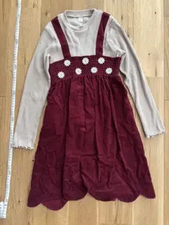 ワンピース　コーデュロイ　長袖