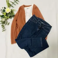 FOREVER 21 ニットカーディガン UNIQLOデニムパンツ 3点セット
