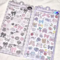 ボンボンドロップシール ふわふわドロップ　フロッキー 2種セット まとめ売り