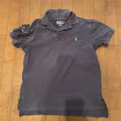 Poloby Ralph Lauren ダメージ加工　ネイビー ポロシャツ M