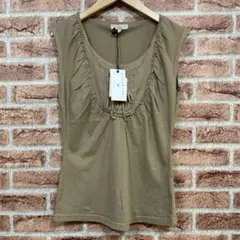 新品タグ付き＊センソユニコ NERO 切替 ドットレーシーメッシュ 40