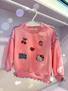 HELLO KITTY 刺繍トレーナー ピンク