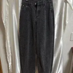 レオパード柄 デニムパンツ ブラック Mサイズのサムネイル
