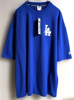 【値下げ】LA　ドジャース　ロゴ刺繍　モコモコ　青　Tシャツ 大きいサイズ3L