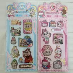 ラブブ Labubu ウォーターシール 水シール 2枚 ボンボン らぶぶ