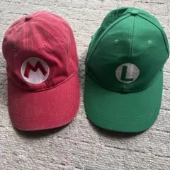 マリオ＆ルイージ キャップ 2点セット USJ コスプレ
