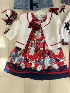 Janie and Jack 女の子　薔薇ドレス　ジャケット　パンツ　3点セット