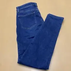 ダークブルー スキニーデニム ハイウエスト