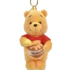 ディズニー　くまのプーさん　ぬいぐるみキーホルダー　もぐもぐ　ハチミツの日