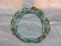 ハンドメイド ビーズ5wayネックレス マスクチェーン メガネチェーンNo144