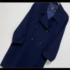 ★Leilian レリアン ロングコート ネイビー ウール 13号