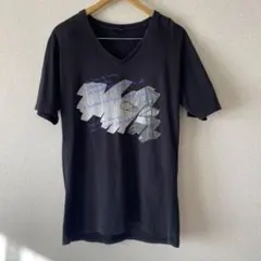 Edwin ブラック Vネック Tシャツ Lサイズ