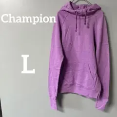Champion パープル パーカー Lサイズ