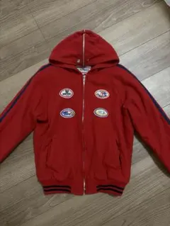 80～90s MIC YANKEE versity jkt 赤 フード付アウター