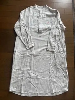 【DANTON】ダブルガーゼ バンドカラーワンピース　36