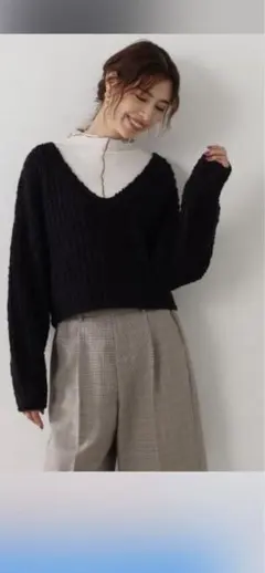 キューティーブロンドゆるふわMIXショートニット