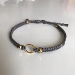 ミサンガアンクレット チャコールグレー