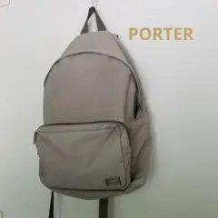 【中古】PORTER リュック デイパック バックパック　色ベージュ　多収納