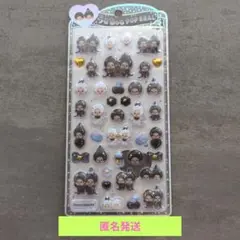 モンチッチ うるちゅる POPSEAL monchhichi　モノクロ