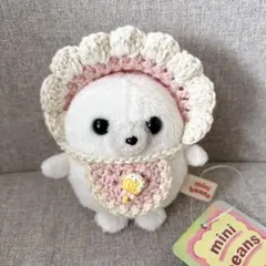 ベビー　ボンネット　あみぐるみ　ハンドメイド　手編み ぬい活　ぬい服 着せ替え