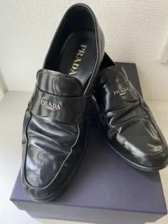 最終値下げ PRADA プラダ 靴 黒 ローファー 37 - メルカリ
