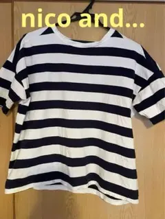 匿名発送　ニコアンド nikoand...ボーダーTシャツ　　ニコ